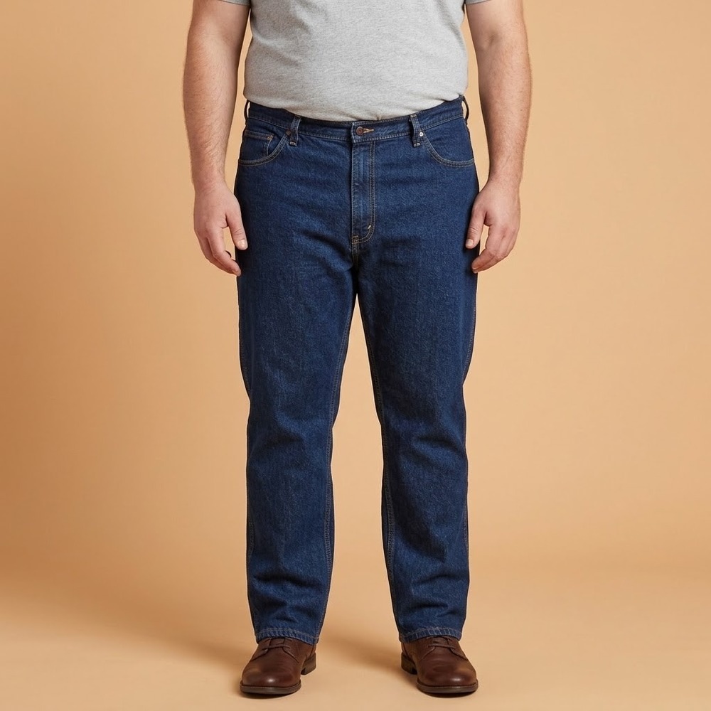 Rustler 87619PW Regular Fit Jeans Mens 40x30 Dark Wash Blue Cotton NWT